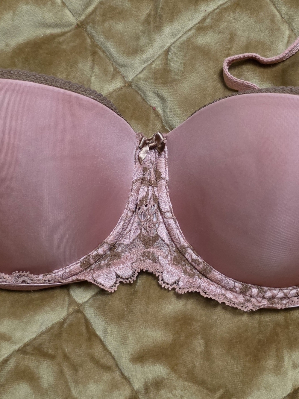 Adore Me Mauve Lace Convertible Strapless Bra